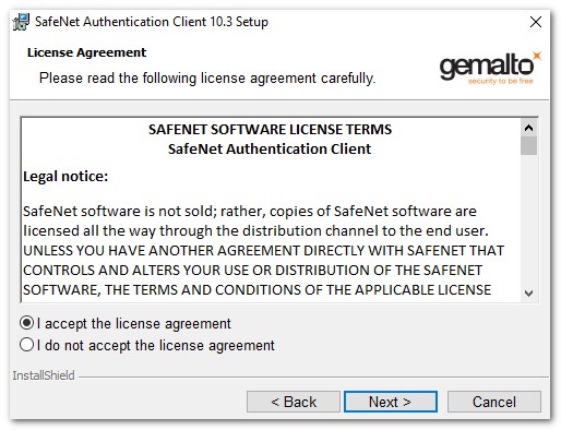 safenet authentication client software download